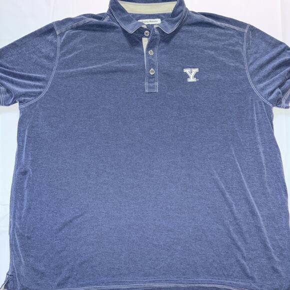 Tommy Bahama Yale University Polo Shirt Men XXL 2XL Embroidered Blue - Picture 1 of 8